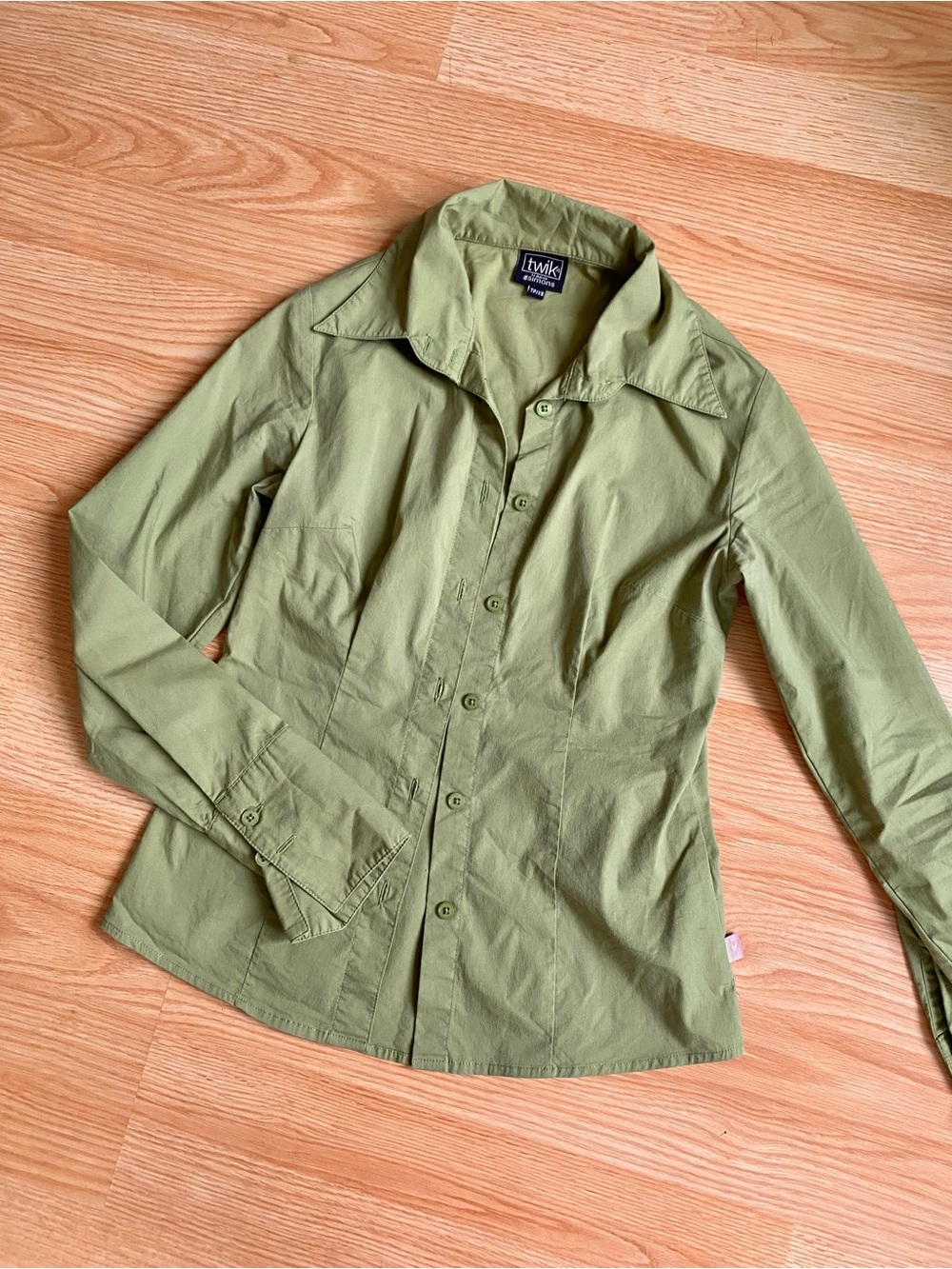 twik Green Tailored Button-Down Shirt